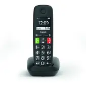 Gigaset E290, Analoges/DECT-Telefon, Kabelloses Mobilteil, Freisprecheinrichtung, 150 Eintragungen, Anrufer-Identifikation, Schwarz