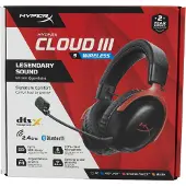 HyperX Cloud III IDS-Basismodell – Gaming-Headset (schwarz/rot), Kabellos, Gaming, 20 - 20000 Hz, 340 g, Kopfhörer, Rot