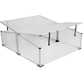 Linder Exclusiv GmbH Linder Exclusiv Gewächshaus aus Aluminiumprofilen mit Polycarbonatfüllung,mit aufklappbaren Deckel MC4347 120x100x40 cm