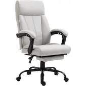Dopwii Massage-Bürostuhl Bürostuhl Computerstuhl, Lendenheizung, Neigungsfunktion, Hellgrau