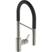 Ideal standard Gusto Einhebel-Küchenarmatur, Semi-Professional, mit 2-Funktionshandbrause am Silikonschlauch, BD417GN, Farbe: Silver Storm