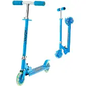 Vevor Scooter (2 Räder) für Kinder ab 3 Jahren, Cityroller Kinderroller mit leuchtenden Rädern & höhenverstellbarem Lenker & rutschfestem Deck & faltbarem Rahmen, Tretroller bis zu 50 kg, Blau