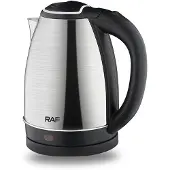 RAF Edelstahl Wasserkocher 1,8 L Kabellos Teekocher Silber Warmhalter Schnellkocher