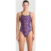 Arena Badeanzug Damen Escape Challenge-Back - Navy-team Redwhiteblue - 152JR
