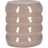 Bizzotto Moderner Stahlhocker mit Emaille-Finish Atal - Beige