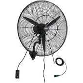 Vevor 115W Industrieller Wandventilator 81 cm, 5,9 m/s Oszillierender Wandlüfter mit 3 Stufen Verstellbarem Winkel & Nebel, Gewerblicher Industrieventilator für Werkstatt Garage Lager Gym, Schwarz