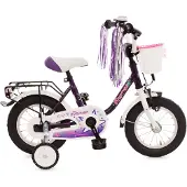 Bachtenkirch-Interbike 12,5" Kinderfahrrad "EMPRESS" lila/weiß - mit tiefen Einstieg – Bachtenkirch