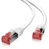 Helos Patchkabel Cat 6 S/FTP RJ45 weiß 15m AWG27/7 LSZH GHMT