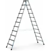 Zarges Comfortstep B Stehleiter mit gepolsterter Stufen-Vorderkante 2x11 Stufen