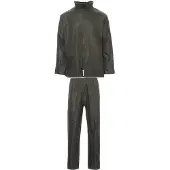 Payper Regenanzug SET-NYLON – Wasserdichtes Set (Jacke & Hose) mit PVC-Beschichtung grün M