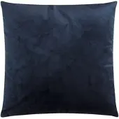 TRAUMSCHLAF Dekokissenhülle Samt Uni 50x50 cm | dunkelblau - blau
