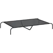 vidaXL Hundebett Erhöht Schwarz 150x90x20 cm Textilene und Stahl