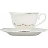 Salt & pepper Tasse und Untertasse Odette White / Black 190 ml (2er Set)