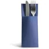 Ornamensa Airlaid 1250 Besteckservietten Bestecktaschen blau 32x40cm, Stoffähnlich, hochwertige Einwegserviette