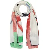 s.Oliver Tuch Scarf Cream-White Placed P