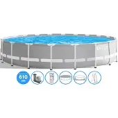 Intex , Frame Swimming Pool Set "Prism Rondo VII", blau, Ø 610 x 132 cm, Inkl. Kartuschenfilteranlage