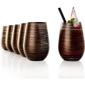 Stölzle Lausitz Set 6 Stück TWISTER Multifunktionsbecher schwarz-bronze 352 00 12 ET098 | EAN 4012632245618