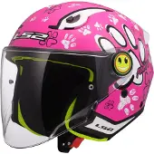 LS2 LS2OF622FunnyIIPawsPinkKinderJethelm Größe S