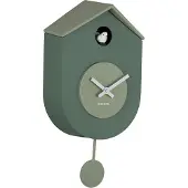 Karlsson - Wanduhr Grato Cuckoo - Dschungelgrün & graues Jade