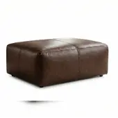 KAWOLA Polsterhocker CELESTE Hockerbank Leder dunkelbraun