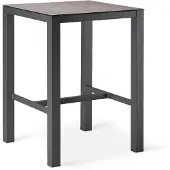 Best-Freizeitmöbel Bar-Tisch Rhodos 80x80cm anthrazit/Ardesia