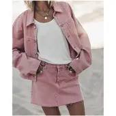 Mikuta The Pink Denim Skirt Größe: XS | Miniröcke Outlet | Damen | Blau
