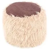 Kayoom Sitzkissen Fellpouf Bobtail in beige - braun | Gr.: onesize