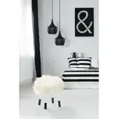 Kayoom Hocker Fellhocker Laika in weiß | Gr.: onesize