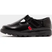 Kickers Kinder Fragma T-Bar Patent Schuhe für Mädchen in Schwarz