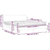 vidaXL Bett mit Matratze "Dover" Dunkelgrün 180x200 cm Samt