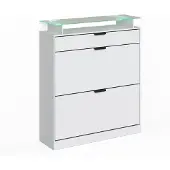 Vicco Schuhkipper Alex, Weiss, 89 x 105 cm mit LED-Beleuchtung