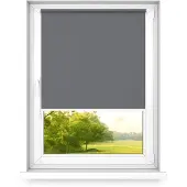 Time4blinds - Verdunklungsrollo ohne Bohren - Helles Anthrazit - Links, 800x1900mm