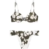Emporio Armani für Damen. EW003394_AF20248 Bikini Glänzendes Lycra grün (L), Strandbekleidung, Polyamid