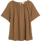S.oliver Leinenmixbluse mit Raffungen