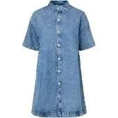 Pieces Pcsky A-silhouette Denim Midikleid | Blau | S