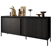 Lookway SIDEBOARD YASUMI 187 2D3S mit Schubladen schwarz matt