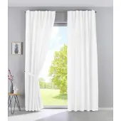 Gardinenbox SCHLAUFENGARDINE 2ER SET »Jena« HxB 145x140 cm Weiß