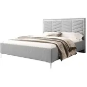 Lookway POLSTERBETT AURORA II 140x200 mit Bettkasten Boston Light Grey
