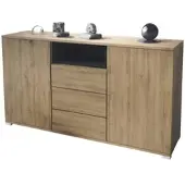 Vladon SIDEBOARD Skadu Schwarz matt