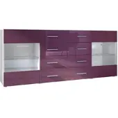Vladon SIDEBOARD Carlos Brombeer Hochglanz