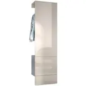 Vladon GARDEROBE Carlton Paneel in Sandgrau Hochglanz