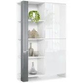 Vladon HIGHBOARD Canto Grau Hochglanz