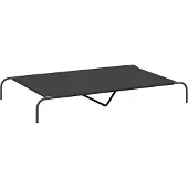 Syfax Hundebett Erhöht Schwarz 150x90x20 cm Oxford-Gewebe und Stahl
