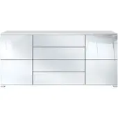 Vladon SIDEBOARD Rova Weiß Hochglanz