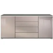 Vladon SIDEBOARD Faro Sandgrau Hochglanz