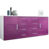 Vladon SIDEBOARD Verona Brombeer Hochglanz
