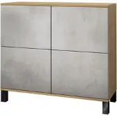 Vladon KOMMODE Rova Beton Oxid Optik