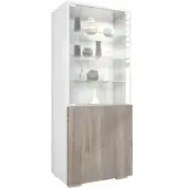 Vladon VITRINE Granada Eiche Nordic