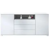 Vladon SIDEBOARD Skadu Grau Hochglanz