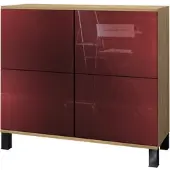 Vladon KOMMODE Rova Bordeaux Hochglanz